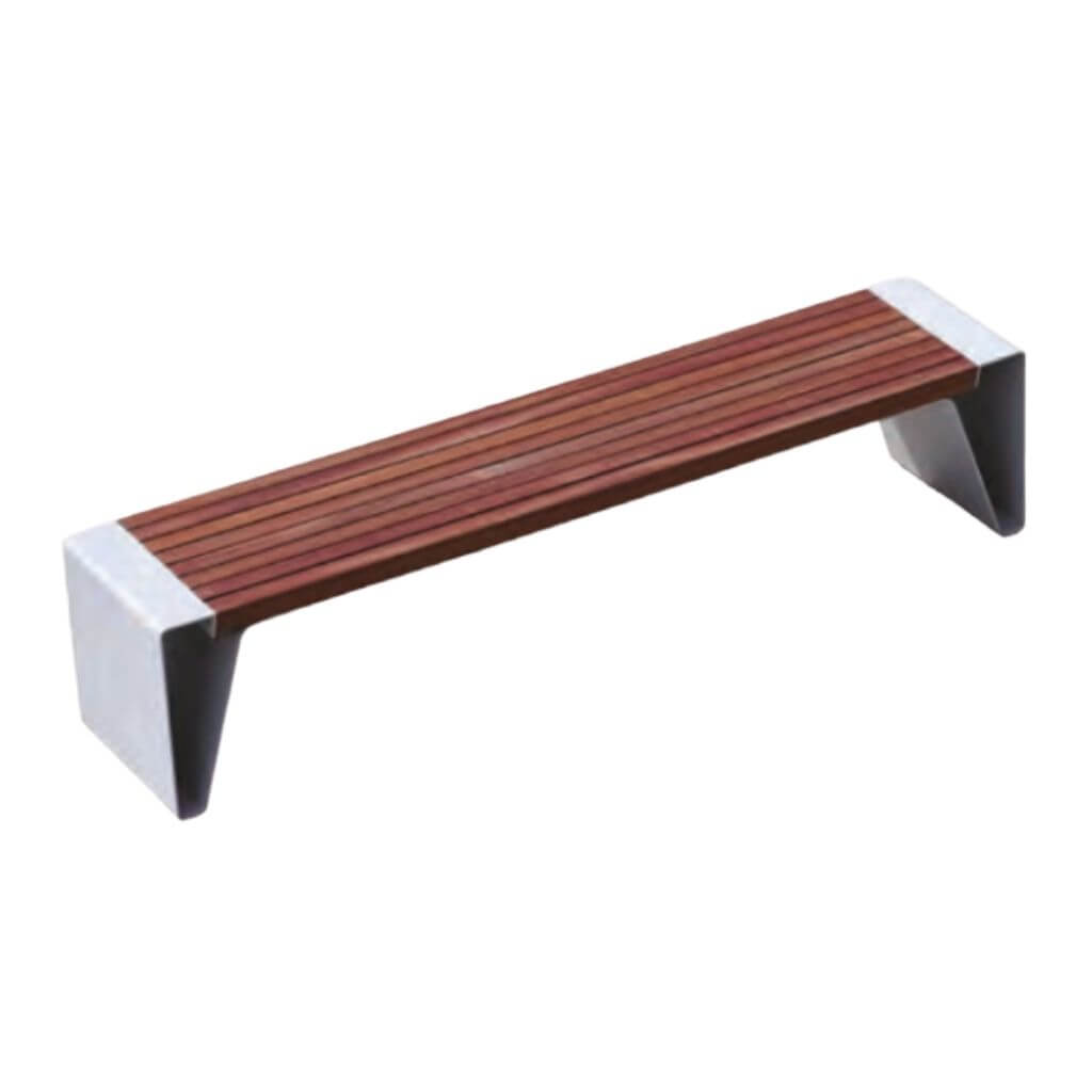 Block Leg Backless Bench Wood
