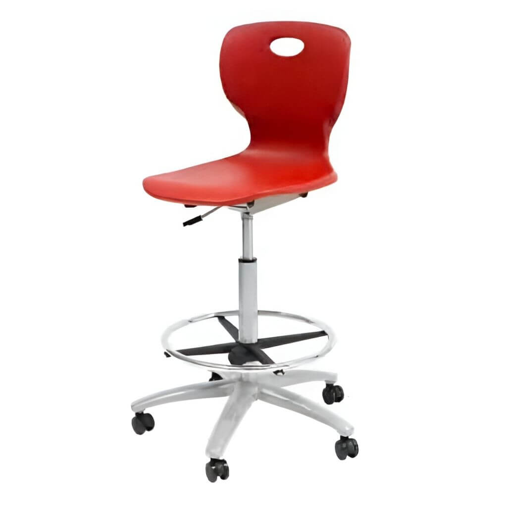 Adjustable Height Stool Chair with Footring