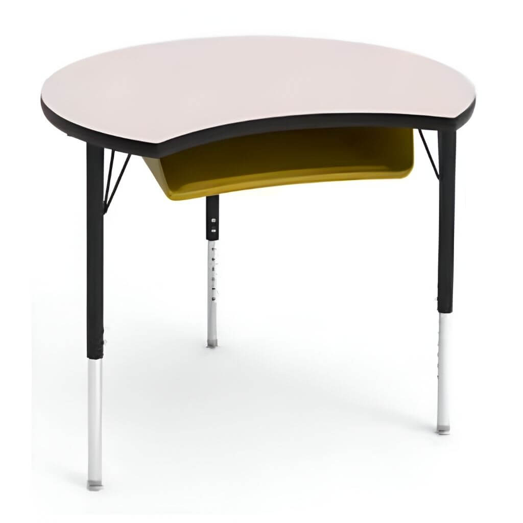 Compact Student Desk with Integrated Under-Seat Storage Bin