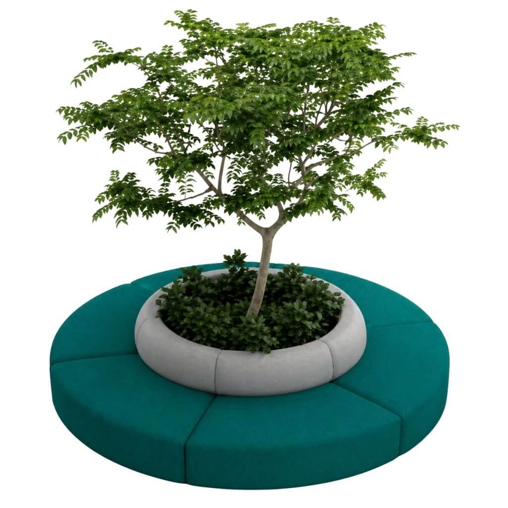 Circular Modular Lounge Seating with Planter Center