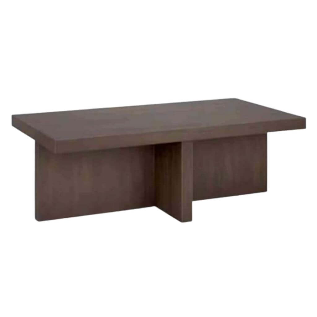 Dark Wood Rectangular Coffee Table