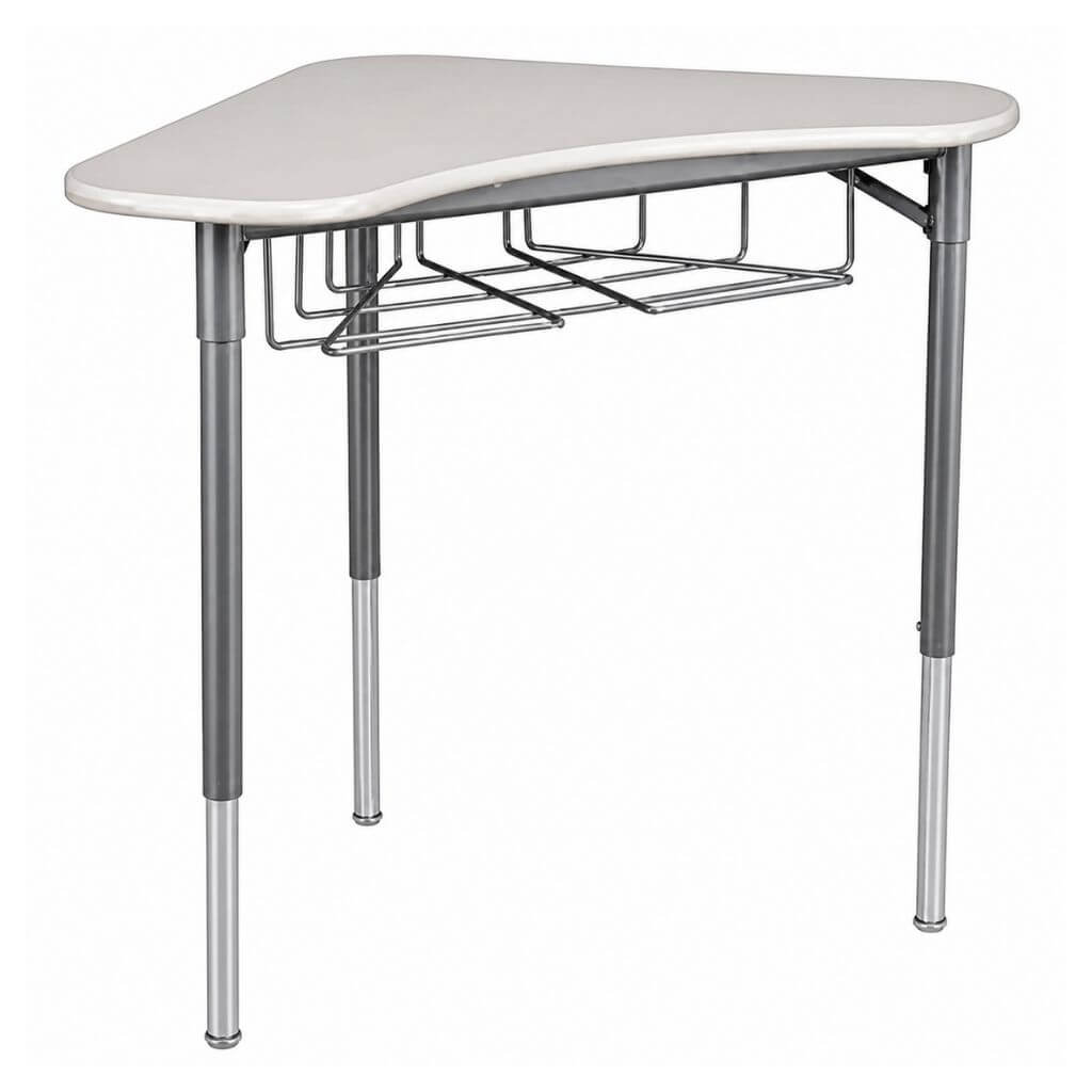 Adjustable Student Desk with Open Book Shelf
