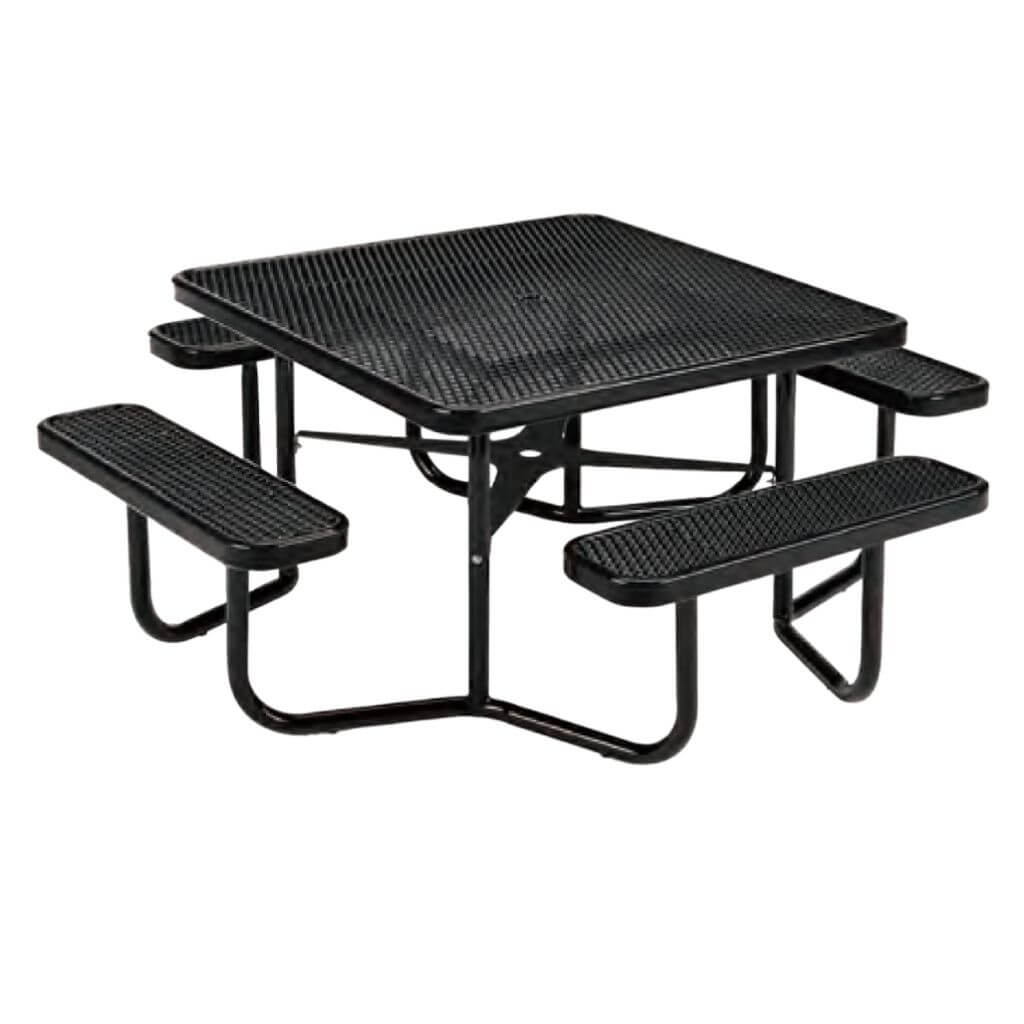 4 Seat Square Perforated Picnic Table