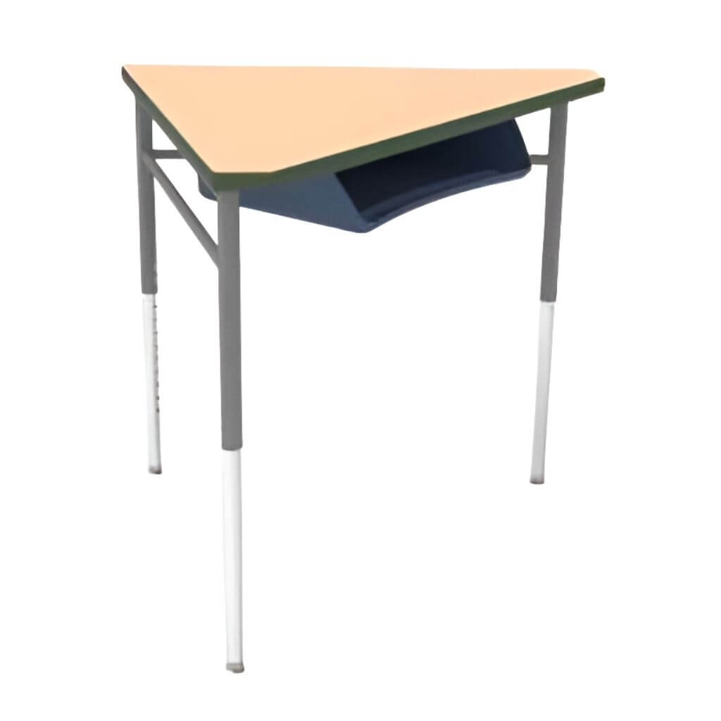 Boomerang Student Desk with Under-Desk Book Box
