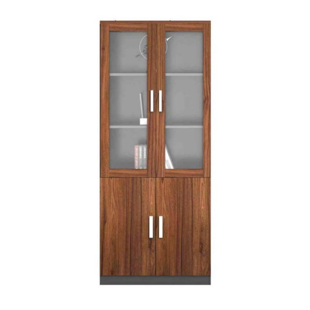 Glass Door Storage Cabinet Wood