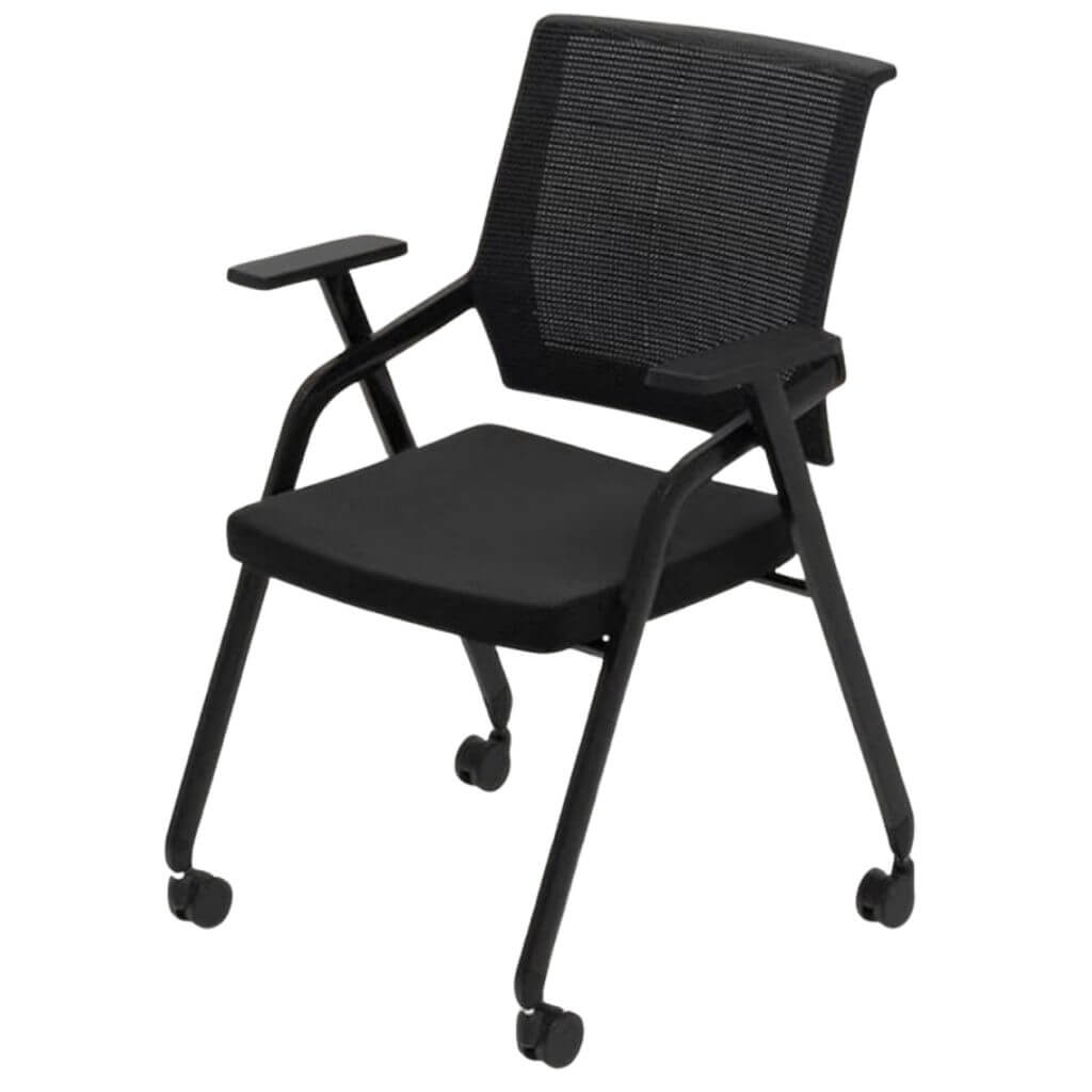 Black Mesh Mobile Training Chair