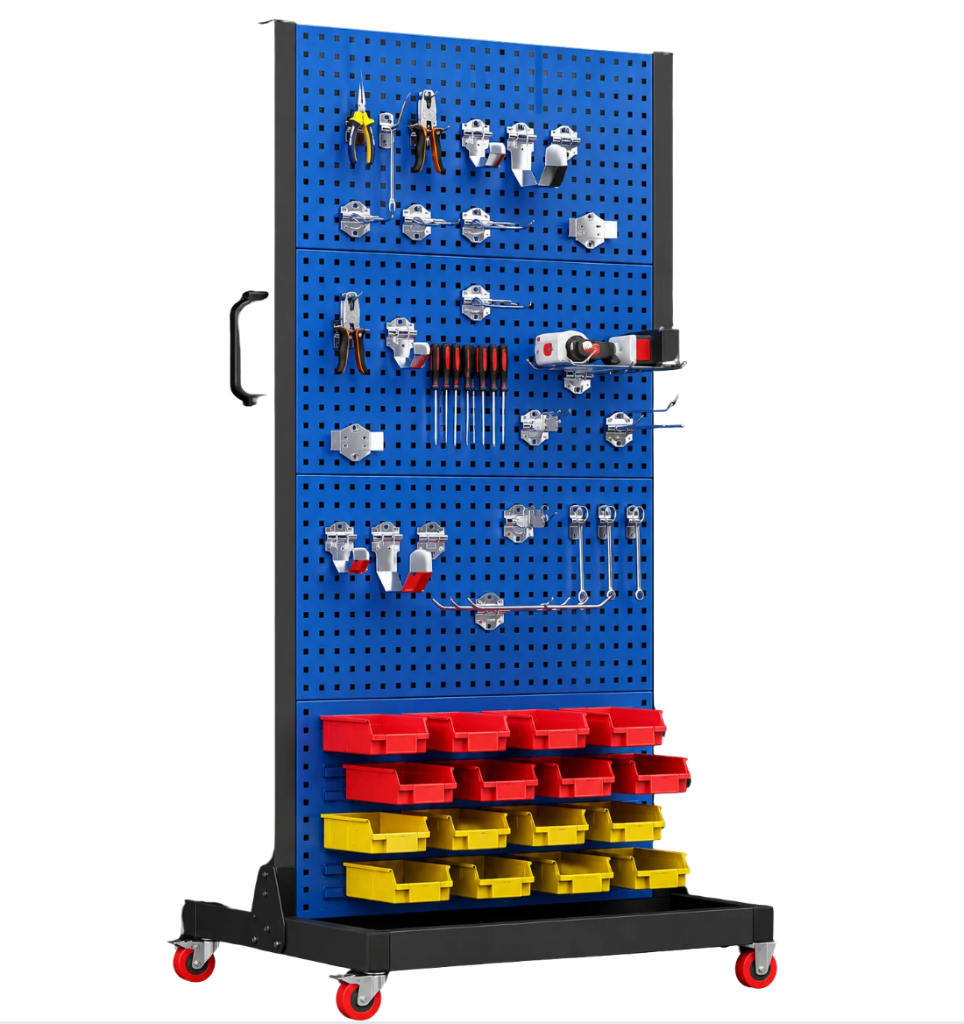 Mobile Pegboard Tool Rack
