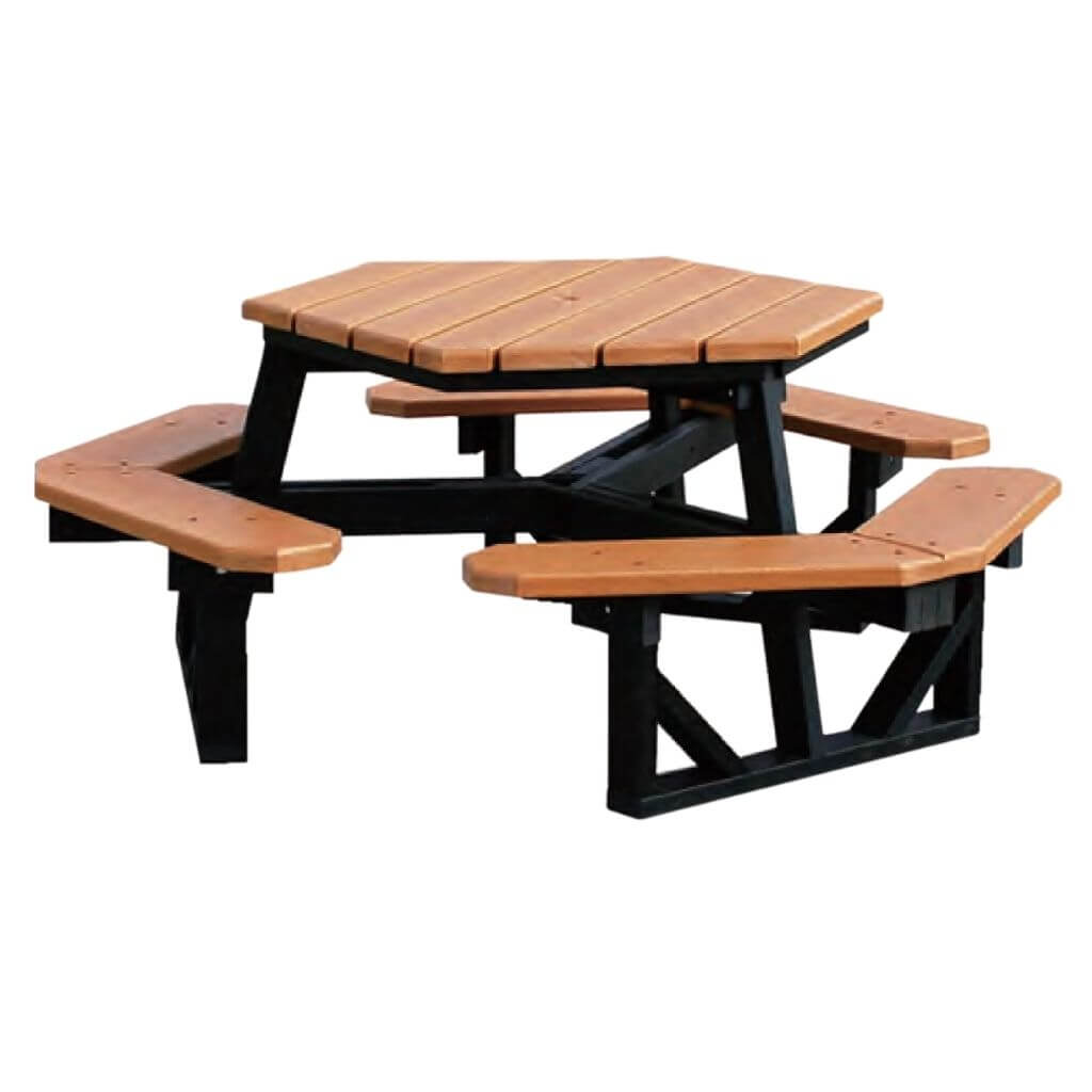 4 Seat Octagon Picnic Table Wood
