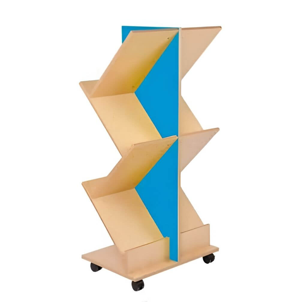 Mobile Zigzag Book Display Shelf