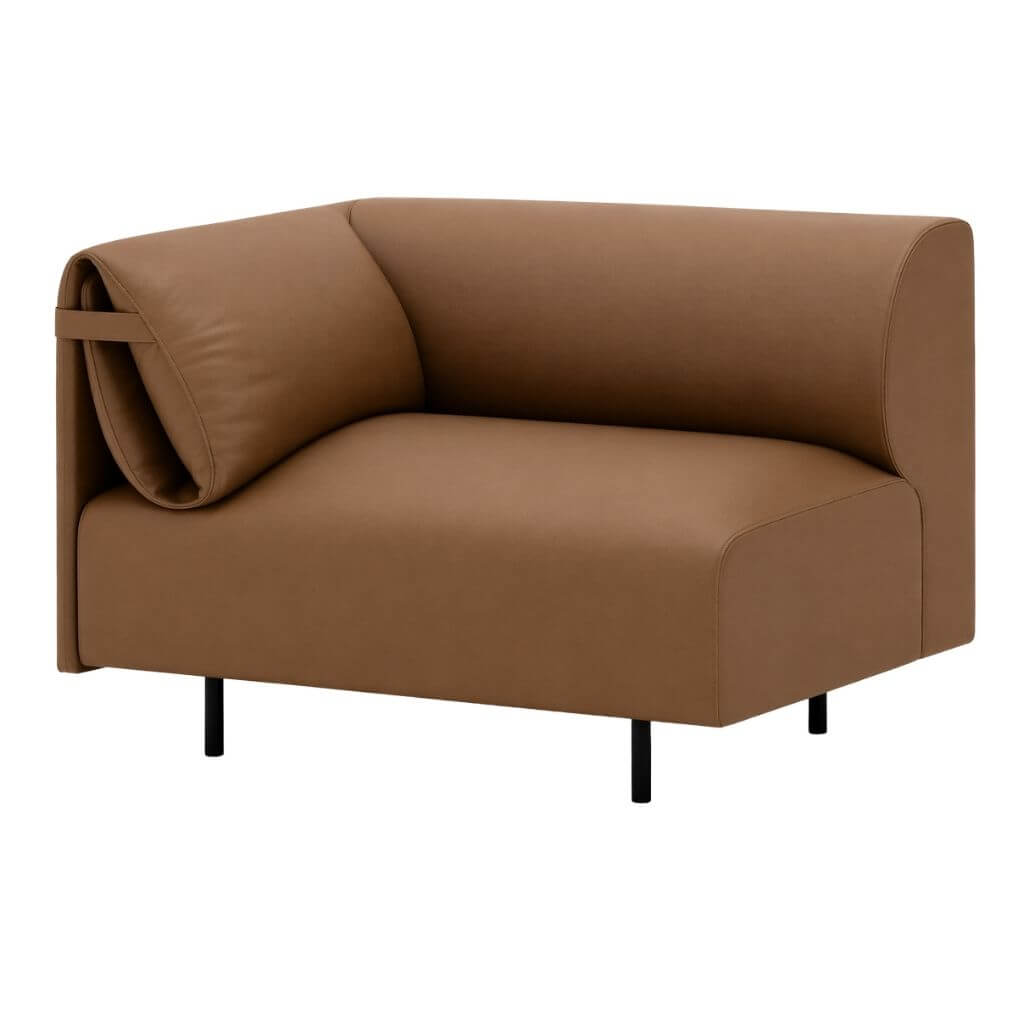 Corner Lounge Chair Soft Wrap Design