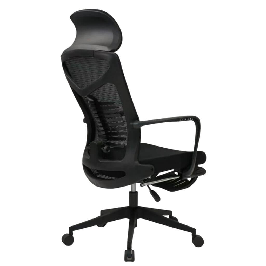 Black Mesh Office Chair with Headrest