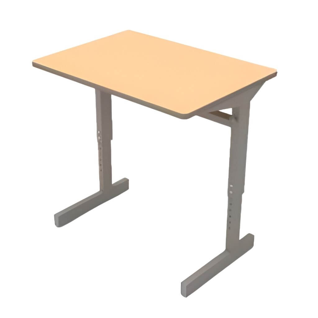 Adjustable Rectangular Desk with T-Leg Base