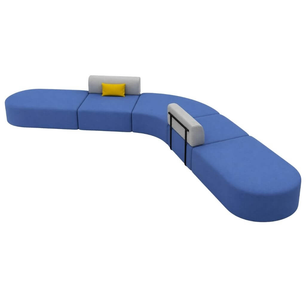 Curved Modular Lounge Seating Open Arc Configuration