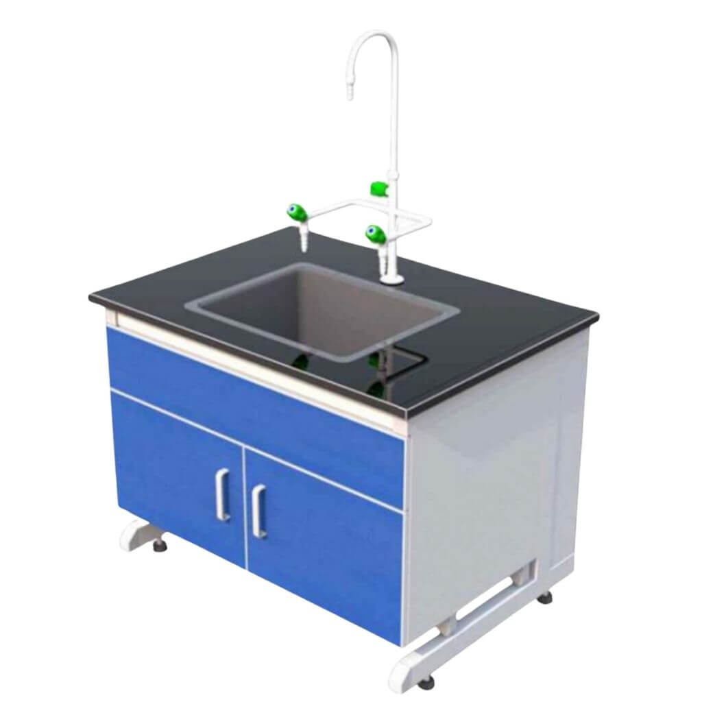 Blue Mobile Science Lab Sink Cabinet