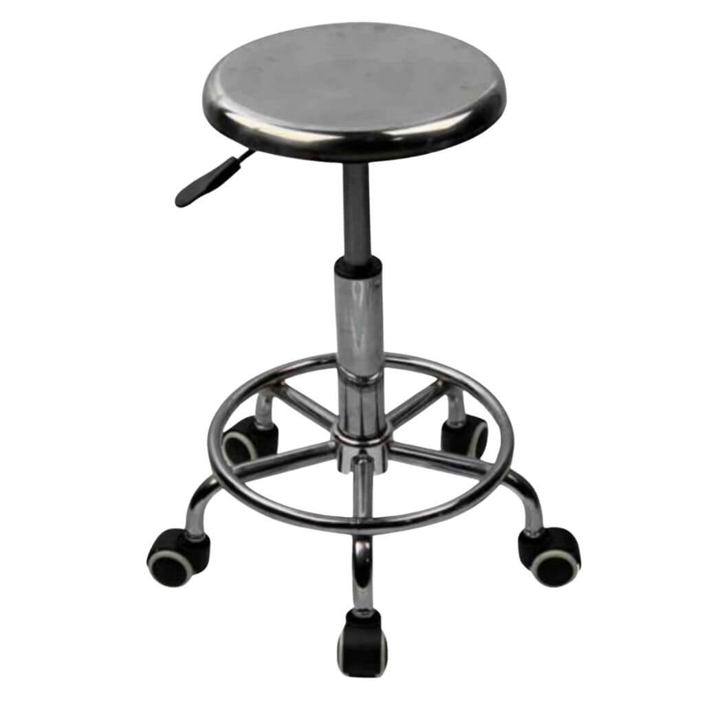 Rolling Metal Lab Stool