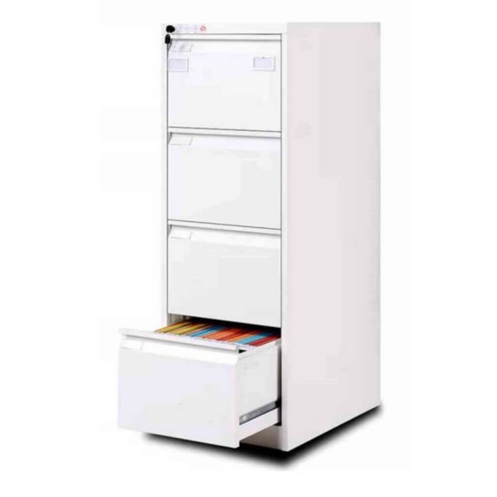 White Metal Filing Cabinet