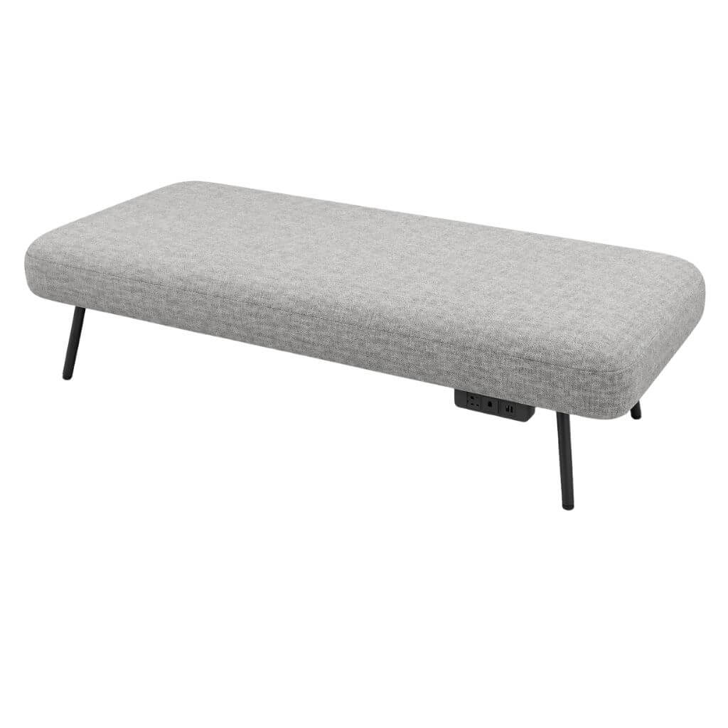 Gray Rectangle Lounge Ottoman