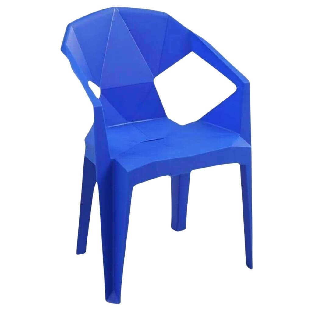Geometric Plastic Arm Chair