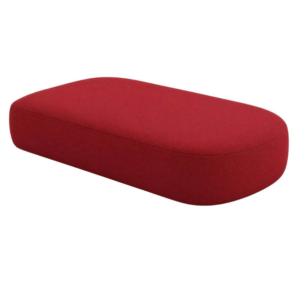Elongated Lounge Ottoman Soft Edge