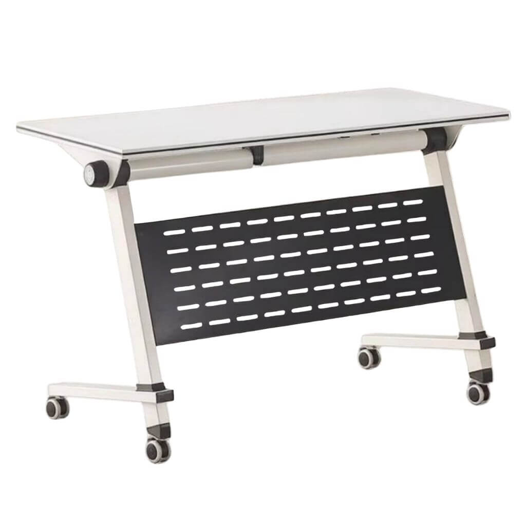 Flip-Top Training Table with Perforated Modesty Panel