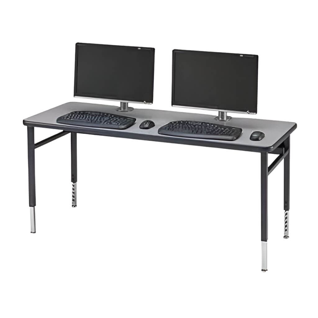 Dual Monitor Computer Lab Desk