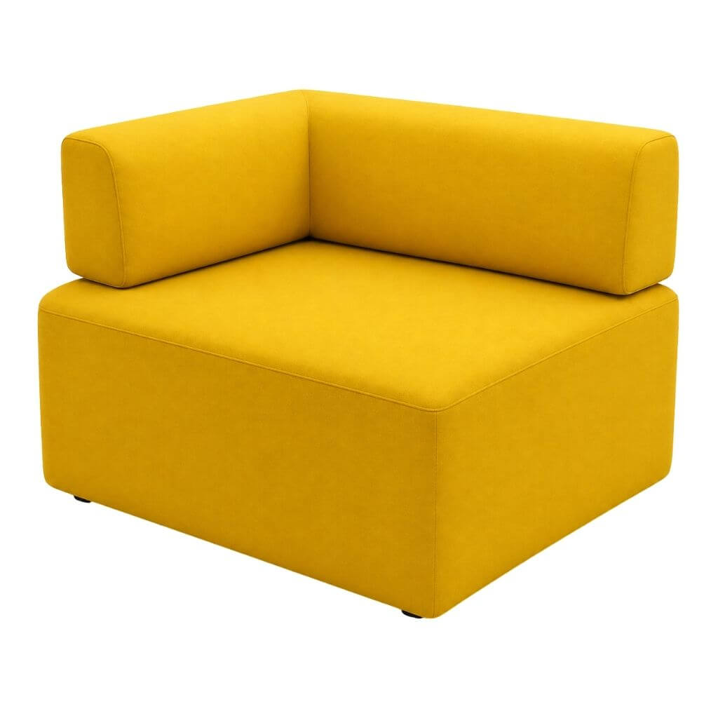 Corner Lounge Chair with Armrest