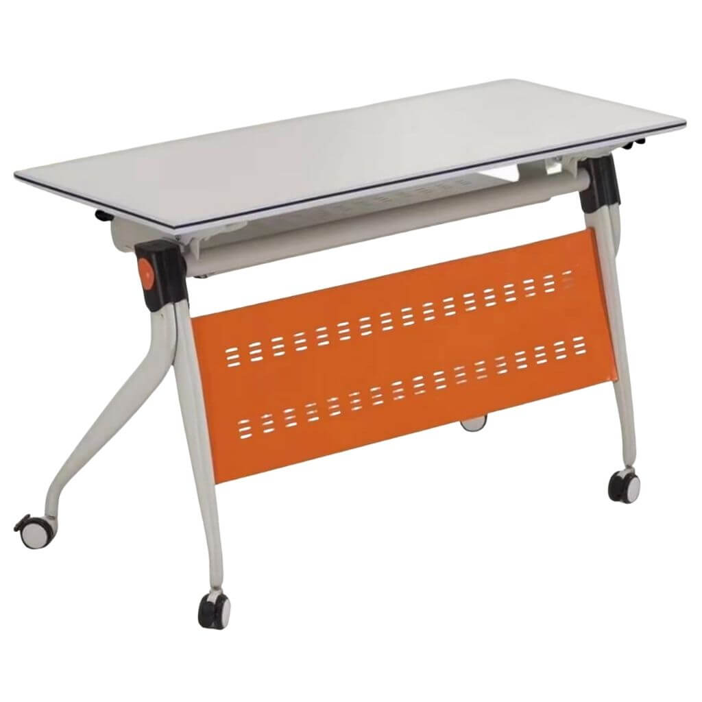 Flip-Top Training Table with Accent Modesty Panel
