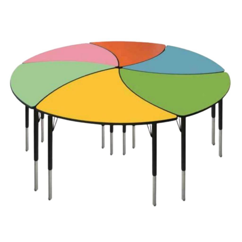 6-Piece Pinwheel Mobile Collaborative Table Set