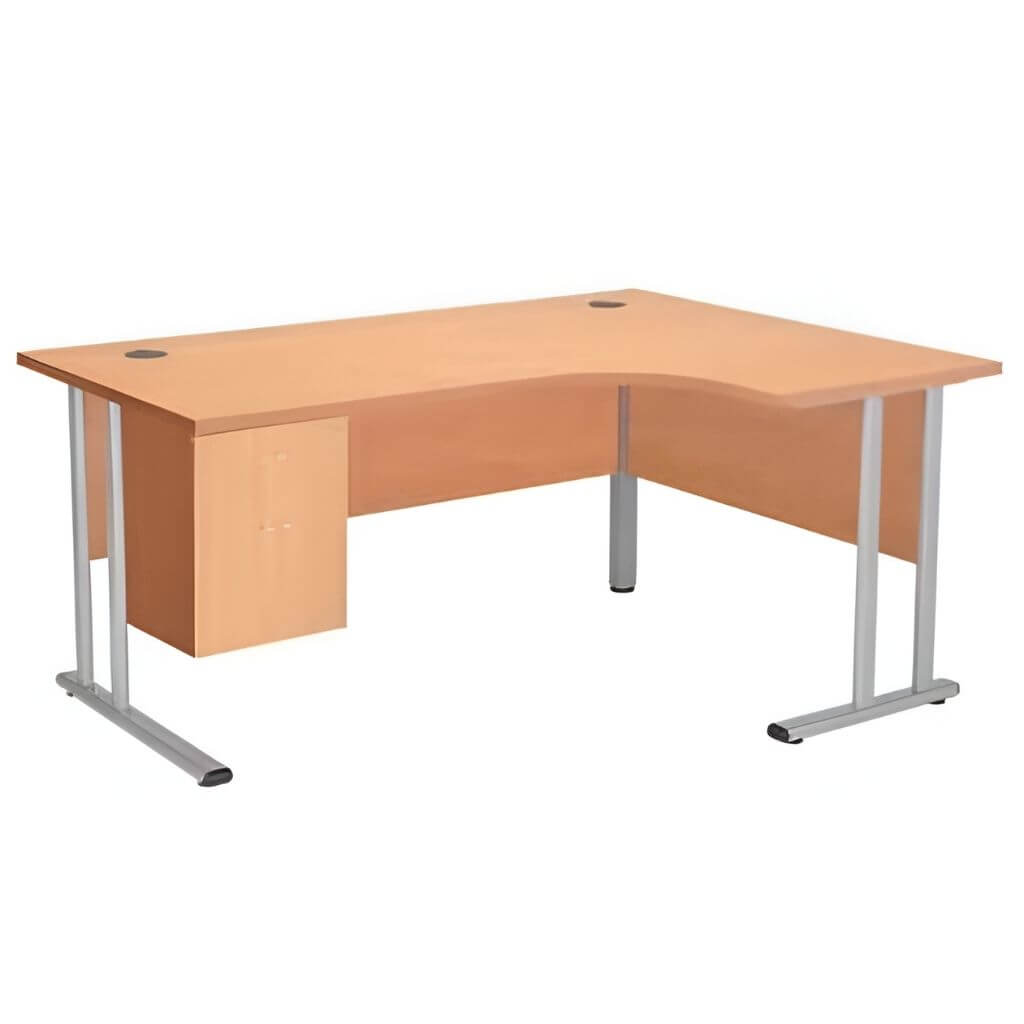 L-Shape Corner Teacher Desk with Storage