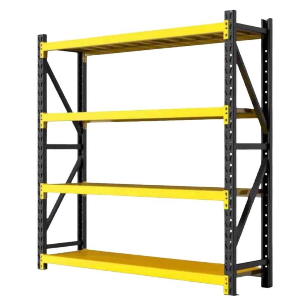 Black and Yellow Heavy-Duty Storage Shelf