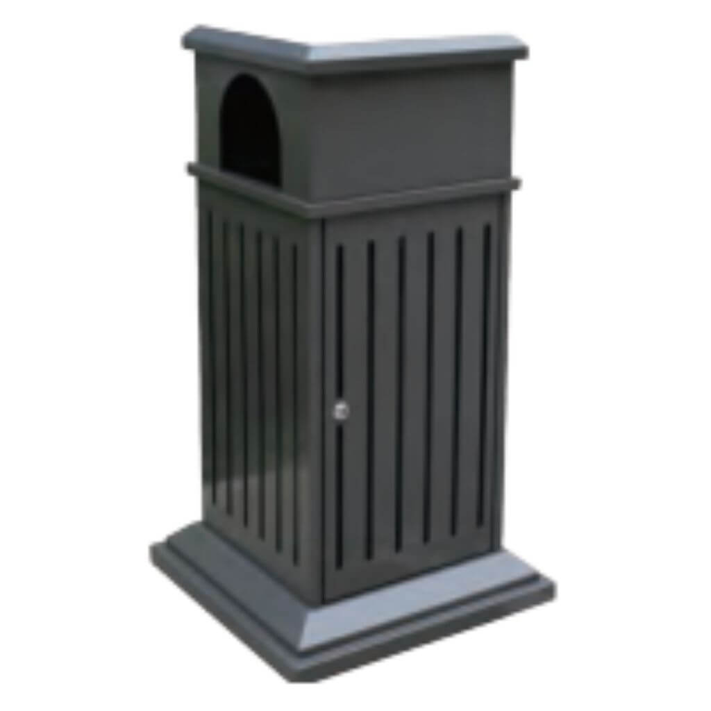 Classic Hooded Trash Receptacle