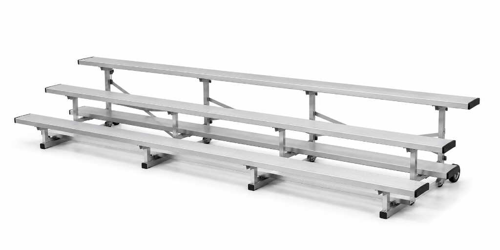 3 Row × 21' Tip-and-Roll Bleachers