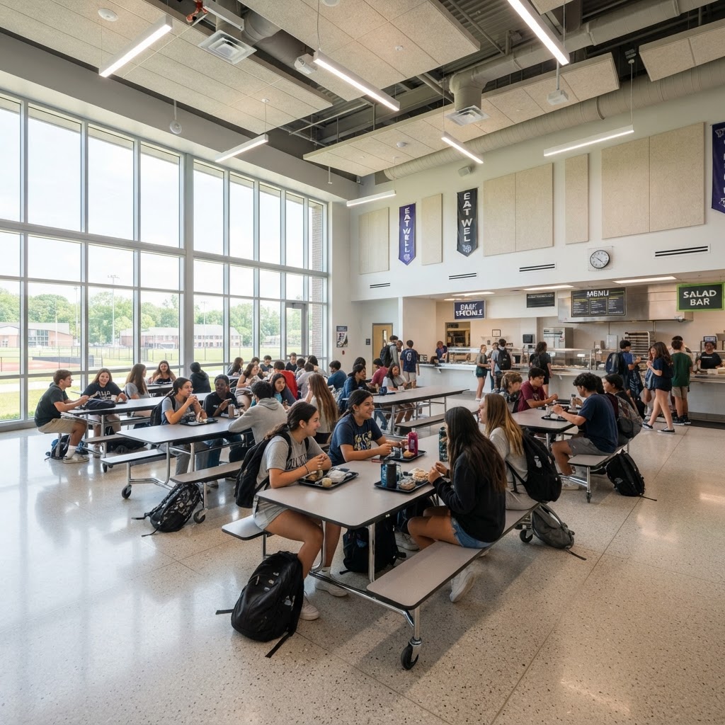 School cafeteria layout