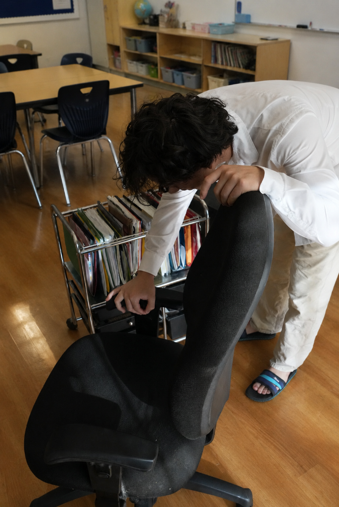 Setting up classroom furniture