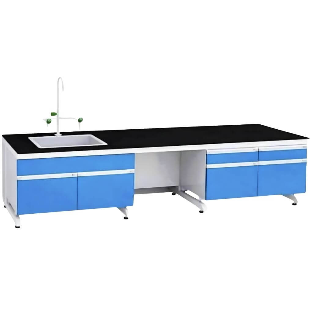 Blue Science Lab Cabinet Workstation with Sink