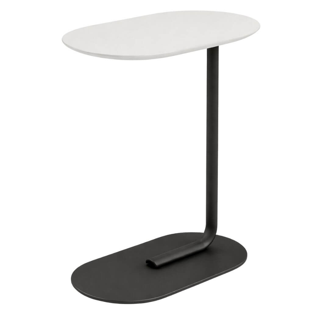 Black and White Adjustable Side Table
