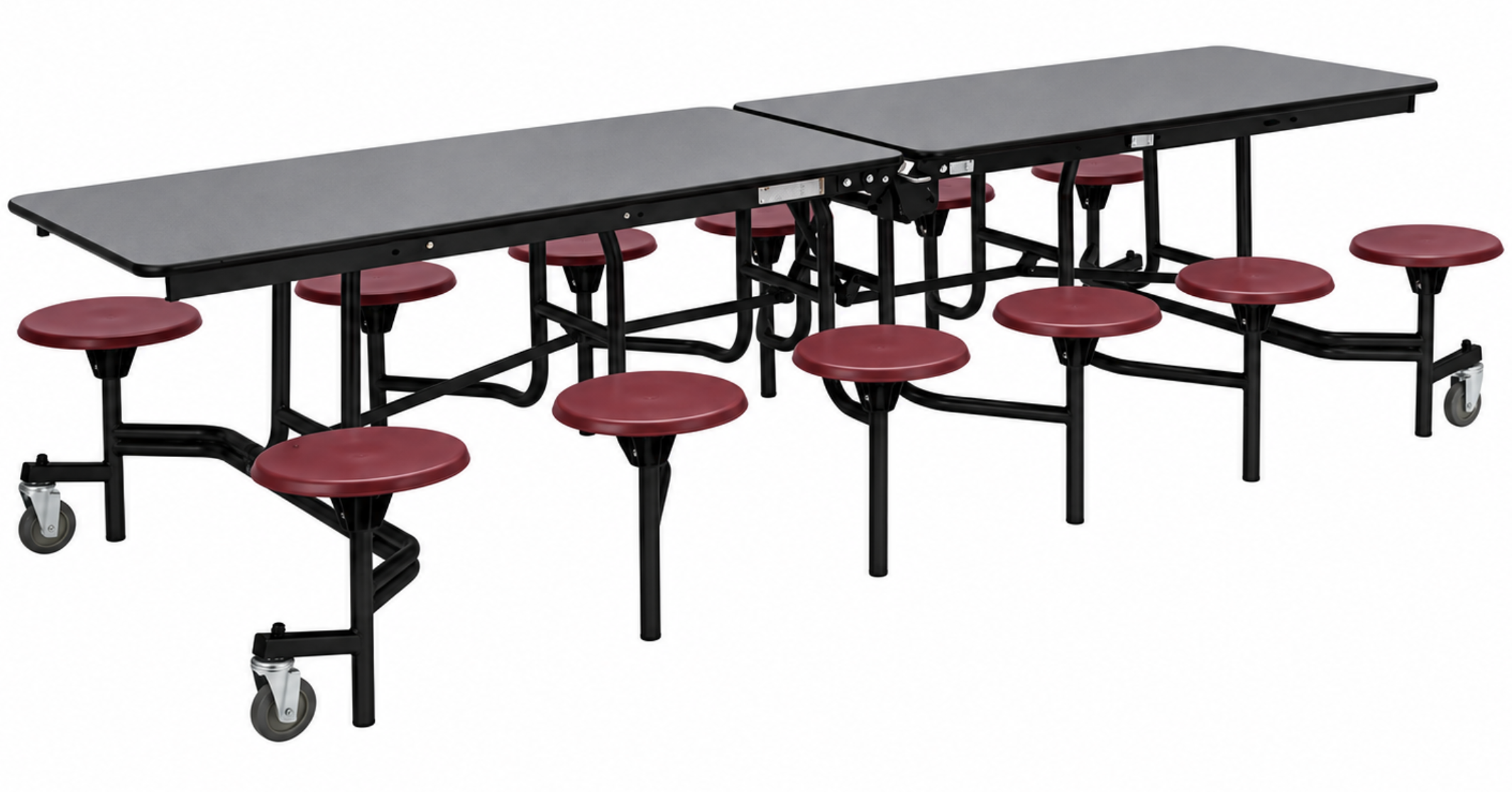 Mobile Cafeteria Table — 10 ft — 12 Stools