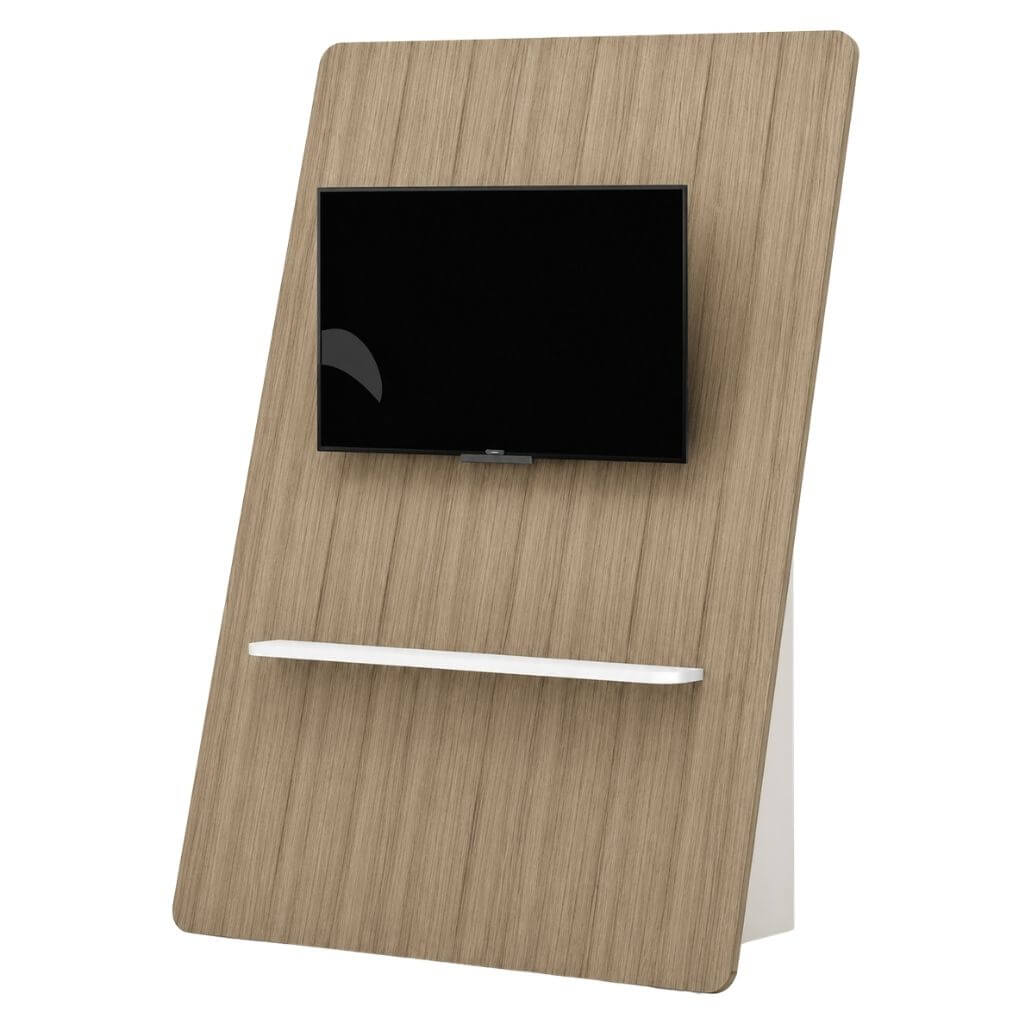 A-Frame Media Display Panel with Shelf