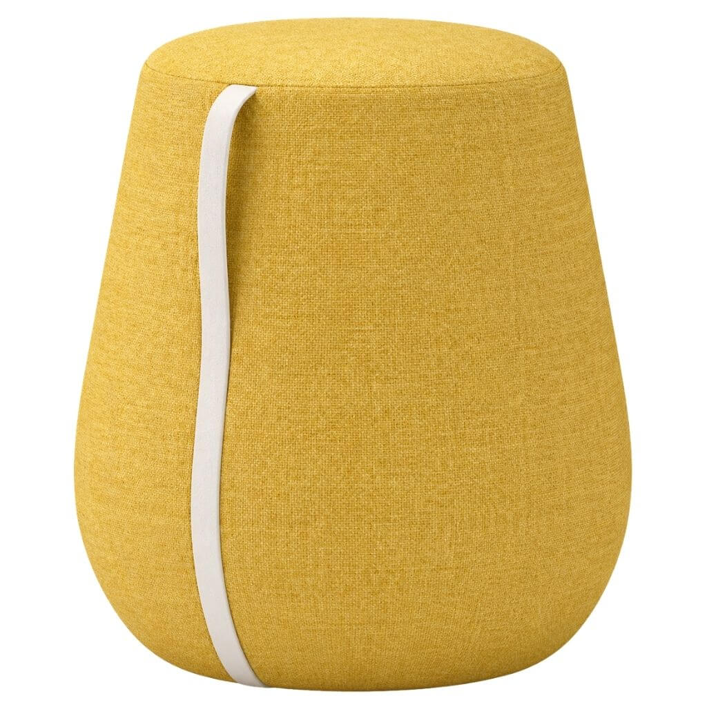 Upholstered Accent Stool Curved Form