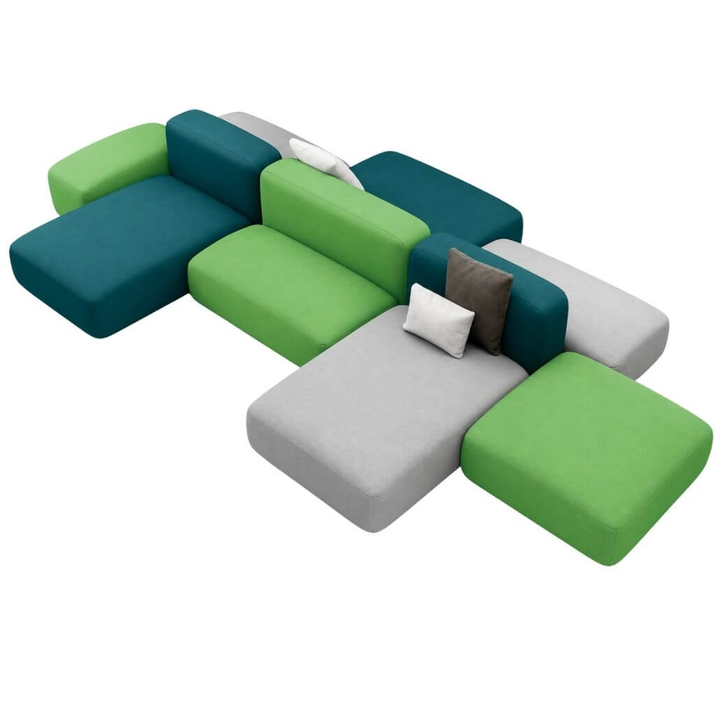 Cluster-Style Modular Lounge Seating Set