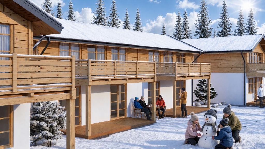 Bergdorf Hochrindl – Winteransicht mit Gästen