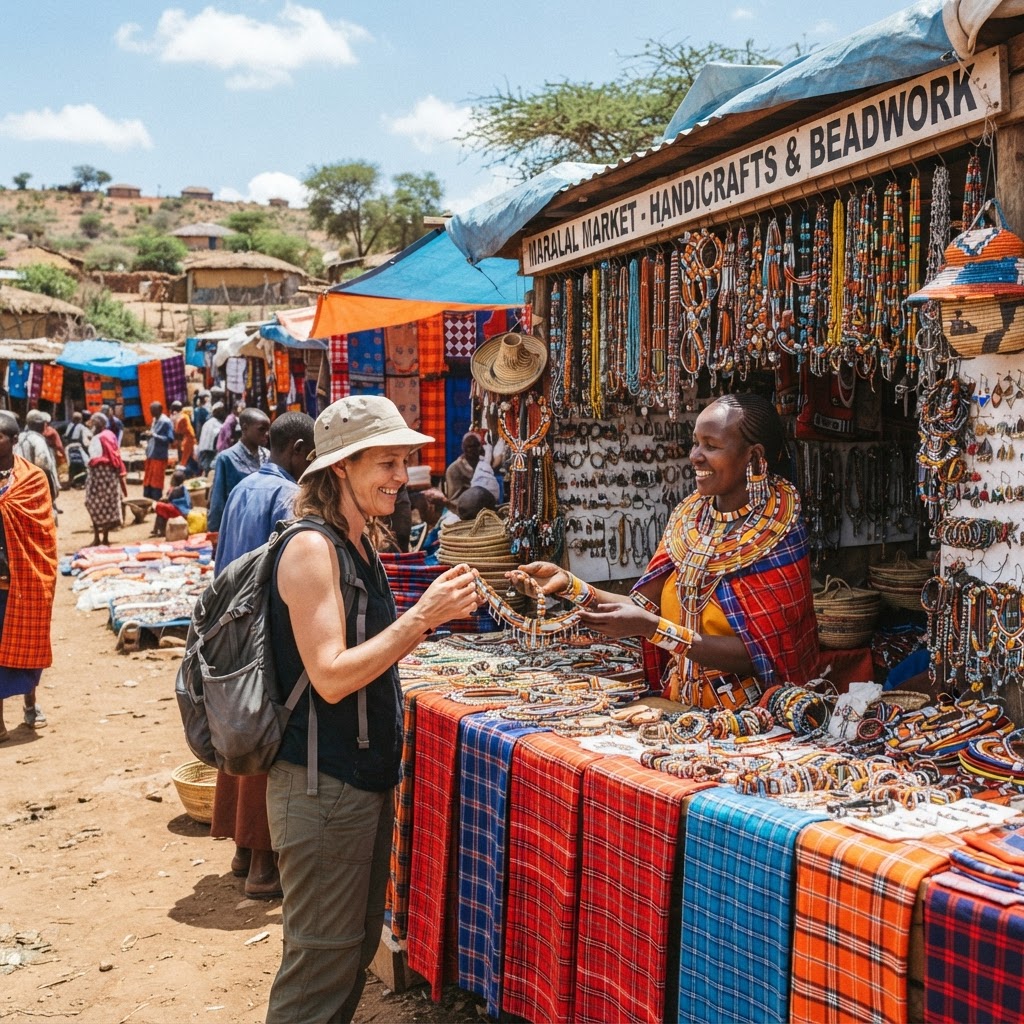 Local market artisans in Maralal, Kenya