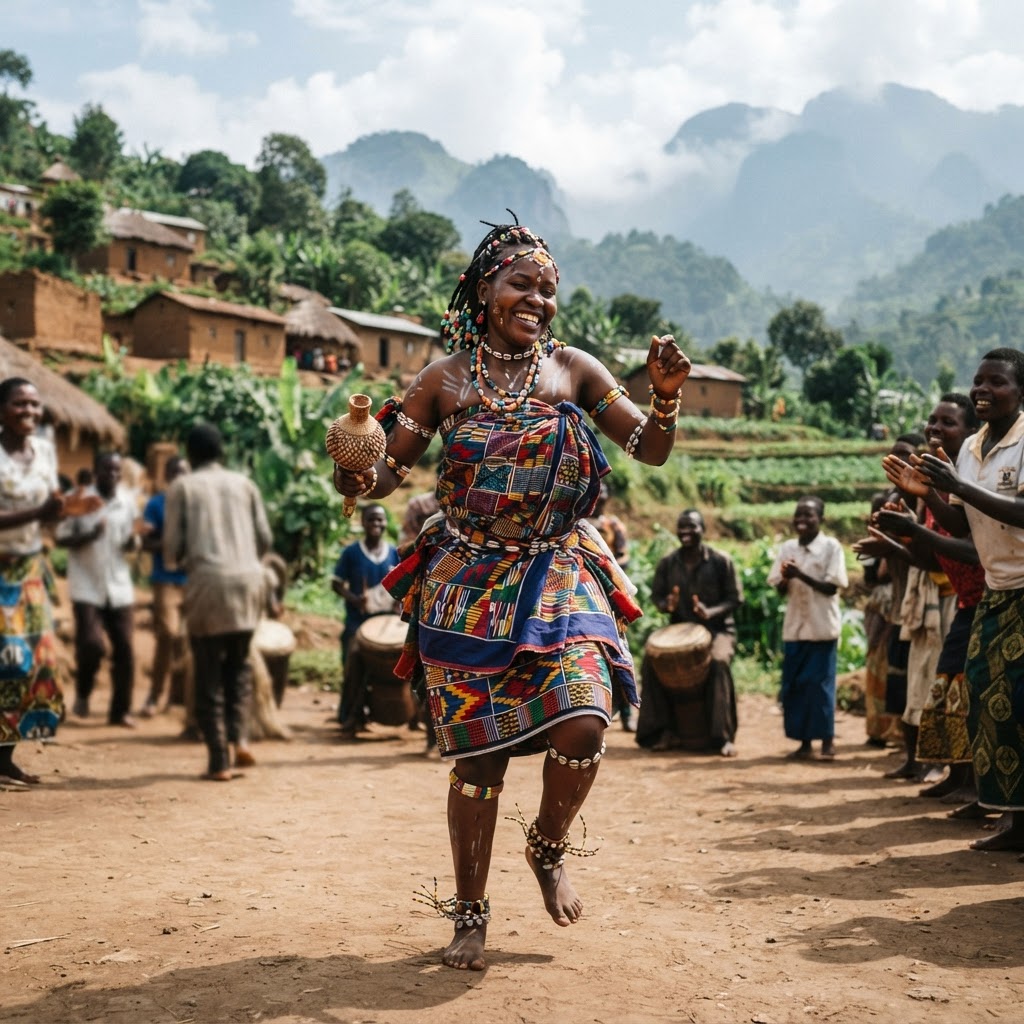 Local Ugandan community cultural experience near Bwindi Impenetrable National Park.