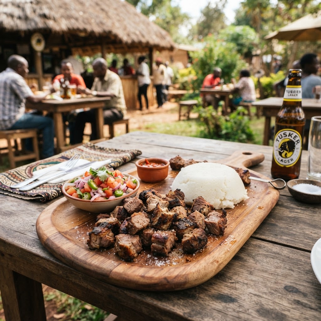 Authentic Kenyan food served in Naivasha