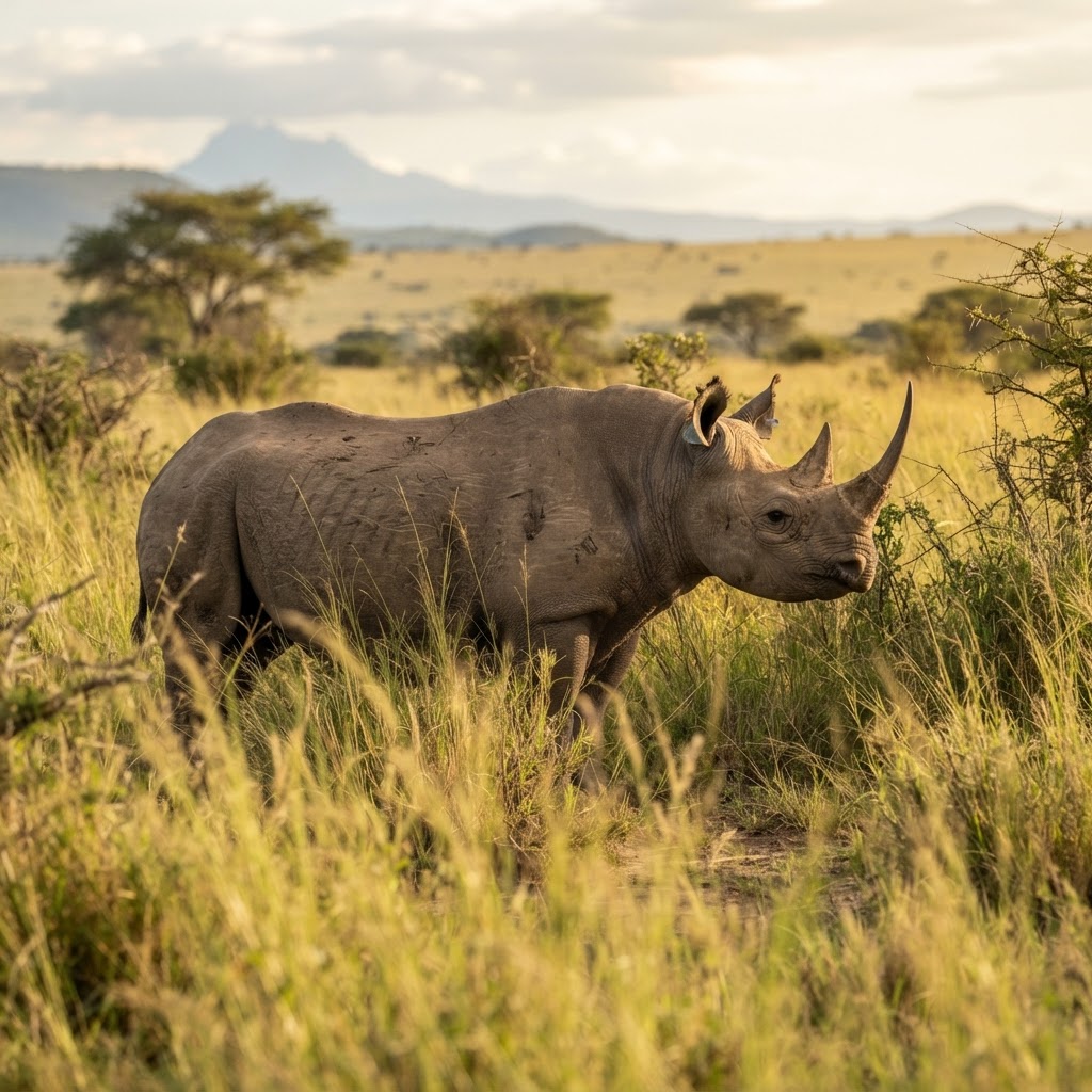 Rhino conservation efforts at Ol Pejeta Conservancy in Kenya.