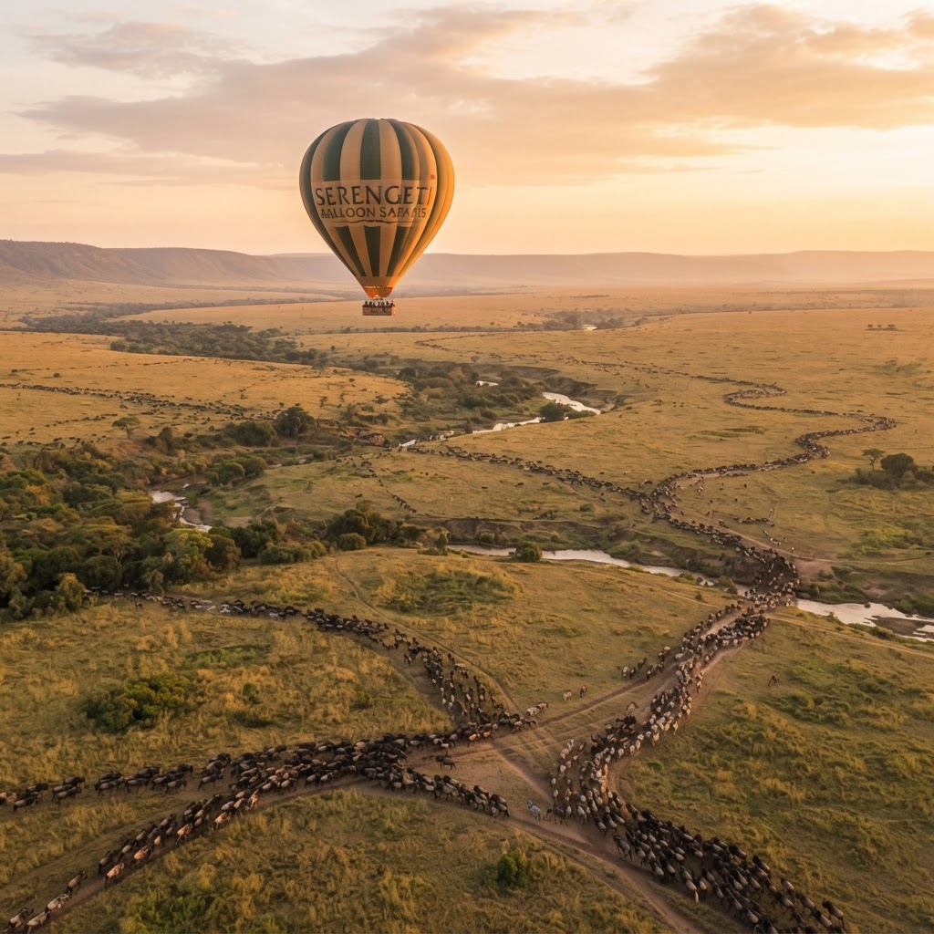 Hot air balloon safari over the Maasai Mara