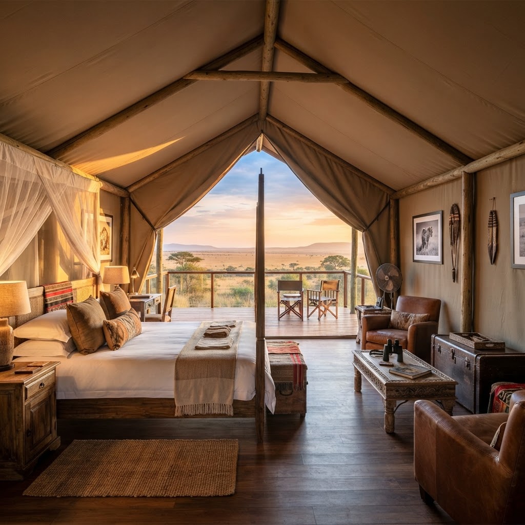 Luxury tented camp in the Maasai Mara