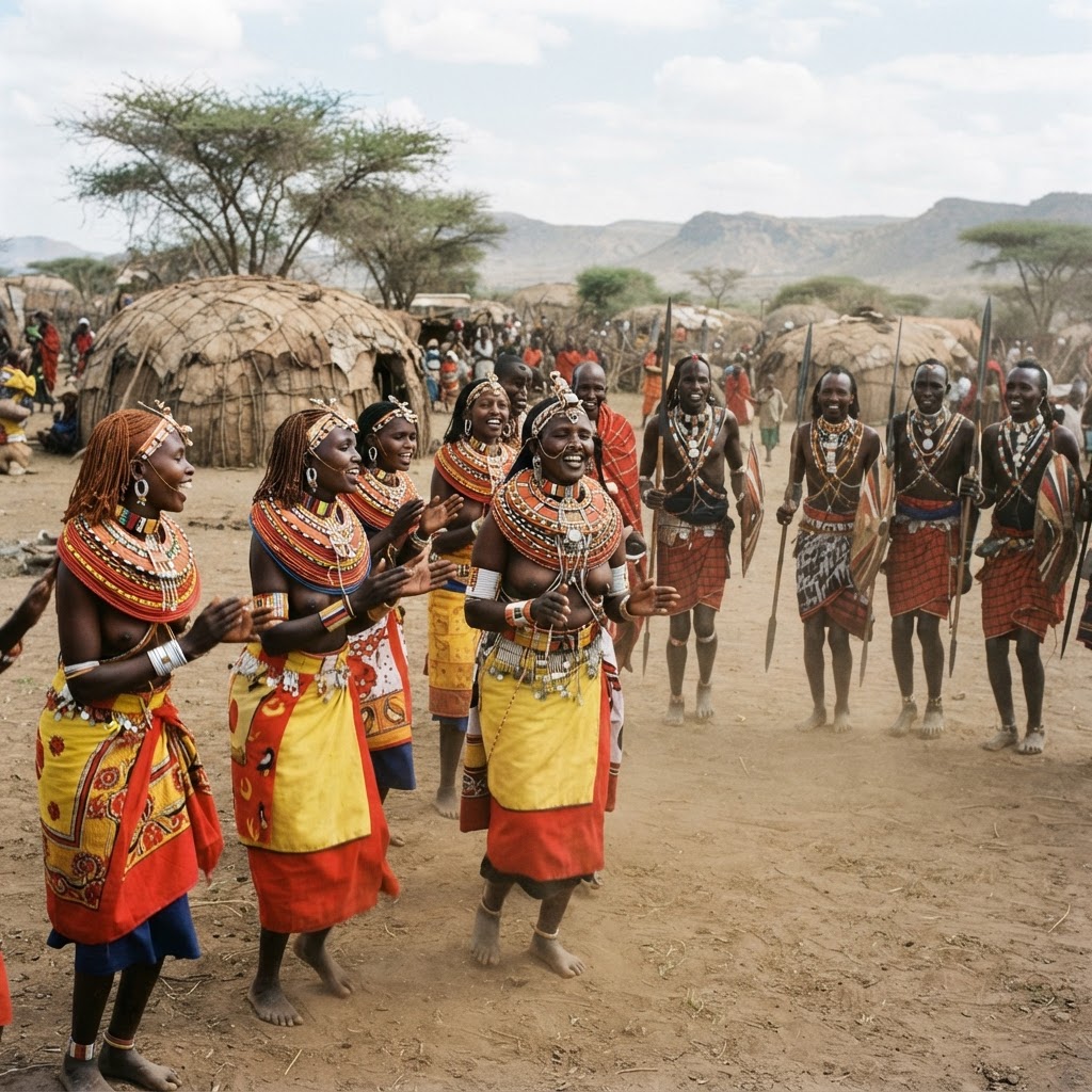 Rendille nomadic cultural display in the heart of Marsabit County