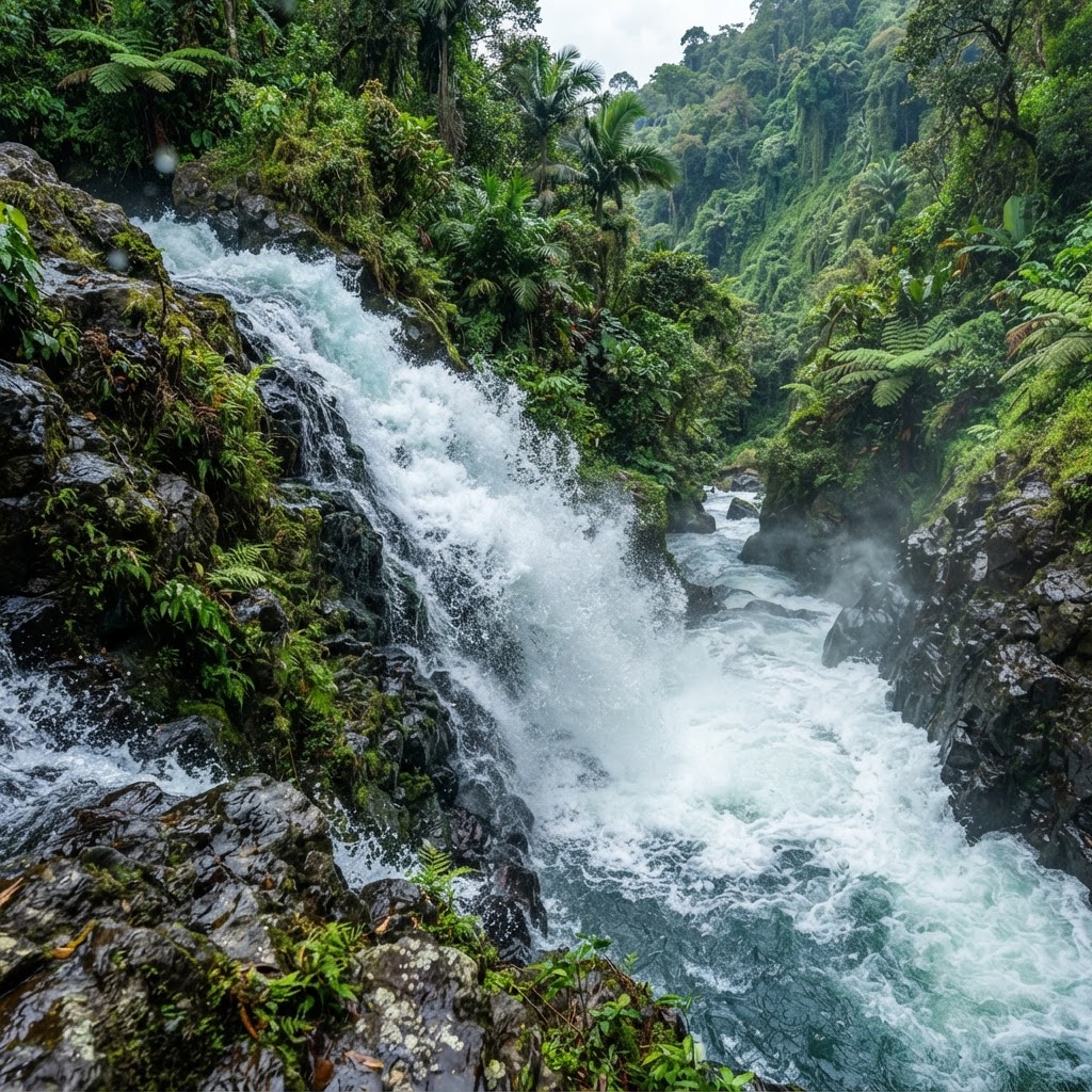 Nabuyole Falls water cascading in Bungoma County