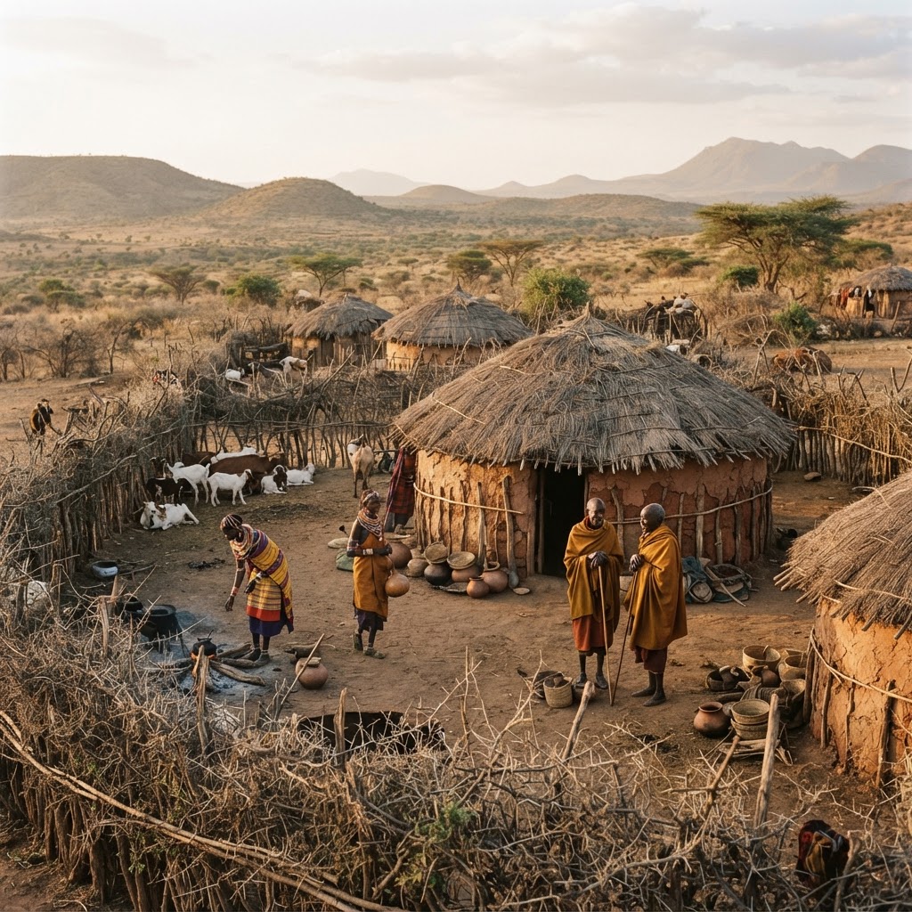 Traditional homestead and landscape of the Pokot community in West Pokot
